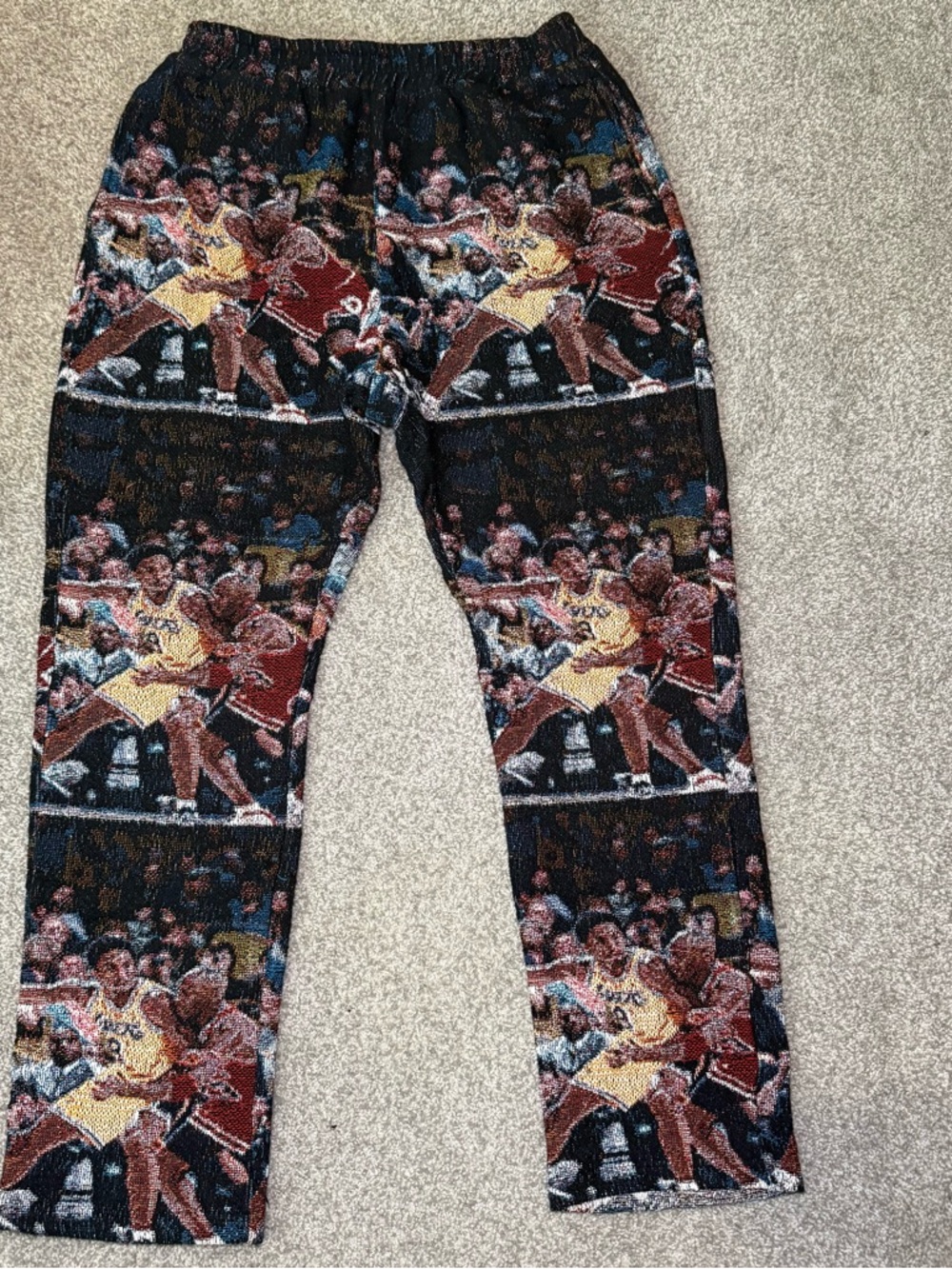 Team US Sports Club Tapestry Pants -Michael Jordan & Kobe Bryant Iconic Sz XXL